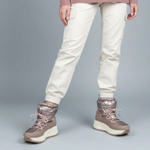 Złoty Róż Śniegowce Filippo Stylowe Damskie Buty Na Platformie. Żółte buty zimowe Filippo, bez obcasa, na platformie, bez zapięcia. Za 159,00 zł.