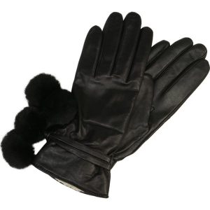 UGG BRITA SMART GLOVE WITH POMS Rękawiczki pięciopalcowe black. Rękawiczki marki Ugg. Za 549,00 zł.