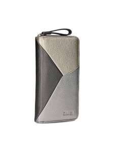 Zwei Portfel w kolorze złoto-srebrno-czarnym - 11 x 20 x 3 cm rozmiar: onesize. Czarne portfele Zwei, bez wzorów, z materiału. Za 120,95 zł.