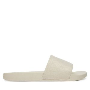Klapki Calvin Klein. Klapki Calvin Klein, bez wzorów, bez obcasa. Za 139,99 zł.