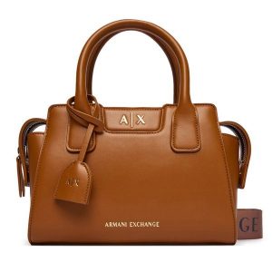 Torebka Armani Exchange. Brązowe torebki klasyczne Armani Exchange, bez wzorów, bez dodatków. Za 629,99 zł.