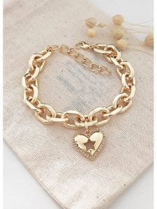 Atelier MIU Pozłacana bransoletka z cyrkoniami rozmiar: onesize. Żółte bransoletki Atelier MIU, z cyrkonią, pozłacane. Za 43,99 zł.