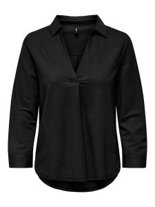 ONLY Bluzka w kolorze czarnym rozmiar: XS. Czarne bluzki ONLY, xs, bez wzorów, bez kołnierzyka, bez ramiączek. Za 57,20 zł.