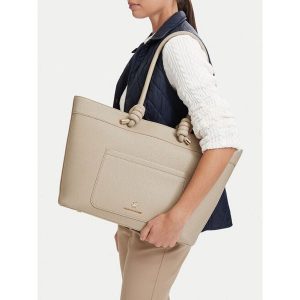 Torebka Beverly Hills Polo Club. Brązowe shopper bag Beverly Hills Polo Club, bez wzorów, bez dodatków. Za 299,99 zł.