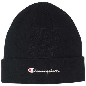 Czapka Champion Beanie Cap czarna. Czarne czapki Champion, bez wzorów, sportowe. Za 70,04 zł.