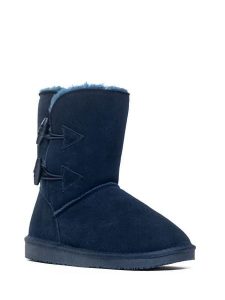 NICEBAY Skórzane botki zimowe "Branch" w kolorze granatowym rozmiar: 40. Niebieskie botki NICEBAY, na zimę, bez wzorów, z materiału, bez obcasa, bez zapięcia. Za 217,99 zł.