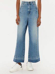 Weekend Max Mara Jeansy Agenda 2515181031 Niebieski Wide Leg. Niebieskie jeansy Weekend Max Mara, bez wzorów, z bawełny. Za 569,99 zł.