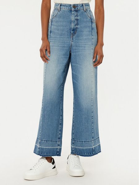 Weekend Max Mara Jeansy Agenda 2515181031 Niebieski Wide Leg. Niebieskie jeansy Weekend Max Mara, bez wzorów, z bawełny. Za 569,99 zł.