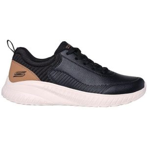 Buty Skechers Bobs Squad Chaos-Heeling Alive, Kobiety. Czarne buty sportowe Skechers, bez wzorów, ze skóry ekologicznej, bez zapięcia. Za 290,00 zł.