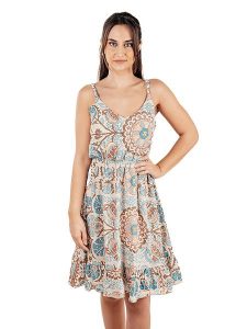 Isla Bonita by SIGRIS Sukienka w kolorze beżowym rozmiar: L. Brązowe sukienki Isla Bonita by SIGRIS, l, bez wzorów, bez kołnierzyka, bez ramiączek, midi. Za 96,60 zł.