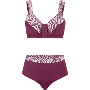 Bikini minimizer (2 części) z poliamidu z recyklingu. Czarne bikini bonprix, bez wzorów, z poliamidu. Za 139,99 zł.