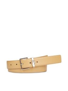 Tommy Hilfiger Pasek Damski Th Square 3.0 AW0AW16188 Beżowy. Brązowe paski TOMMY HILFIGER, bez wzorów, ze skóry. Za 299,99 zł.