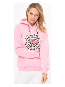 Zwillingsherz Bluza "Kelly" w kolorze jasnoróżowym rozmiar: S/M. Różowe bluzy Zwillingsherz, m, bez wzorów, z bawełny, z kapturem. Za 223,99 zł.