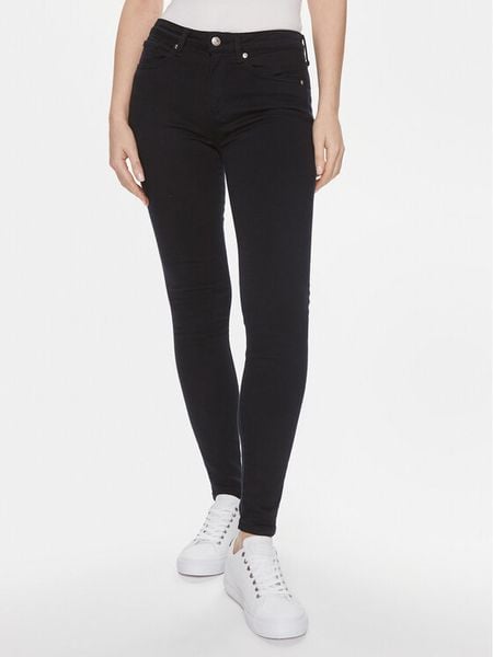 Tommy Hilfiger Jeansy WW0WW41295 Granatowy Skinny Fit. Niebieskie jeansy TOMMY HILFIGER, bez wzorów, z bawełny. Za 469,99 zł.