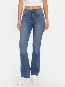Lee Dżinsy - Bootcut fit - w kolorze niebieskim rozmiar: W25/L31. Niebieskie jeansy Lee, z aplikacjami, z podwyższonym stanem. Za 162,49 zł.