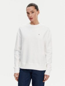 Calvin Klein Bluza K20K208092 Biały Regular Fit. Białe bluzy Calvin Klein, l, bez wzorów, z bawełny, bez kaptura. Za 239,99 zł.