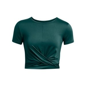 Damski crop top Under Armour Motion Crossover. Białe topy Under Armour, bez wzorów, sportowe, bez kołnierzyka, bez ramiączek. W wyprzedaży za 138,75 zł.
