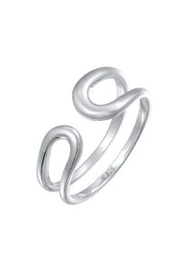 Elli PREMIUM Damski pierścionek Open Geo Modern regulowany ze srebra próby 925 Sterling Silver Pierścionki 1 ct. Szare pierścionki Elli PREMIUM, srebrne. Za 228,64 zł.