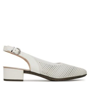 Czółenka Rieker. Białe czółenka Rieker, bez wzorów, bez obcasa, bez zapięcia. Za 319,99 zł.