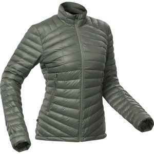 Kurtka trekkingowa damska puchowa Forclaz MT100 - 5°C. Kurtki FORCLAZ, m, bez wzorów, z materiału, bez kaptura. Za 249,99 zł.