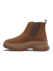Timberland Skórzane sztyblety "Roxie Lane" w kolorze brązowym rozmiar: 39,5. Brązowe botki Timberland, bez wzorów, bez zapięcia. Za 393,12 zł.