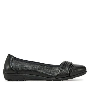 Baleriny Caprice. Czarne balerinki Caprice, bez wzorów, bez obcasa, bez zapięcia. Za 259,99 zł.