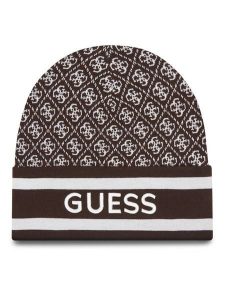 Guess Czapka W4BZ21 Z3JD2 Brązowy. Brązowe czapki Guess, z aplikacjami, z poliesteru. Za 139,99 zł.