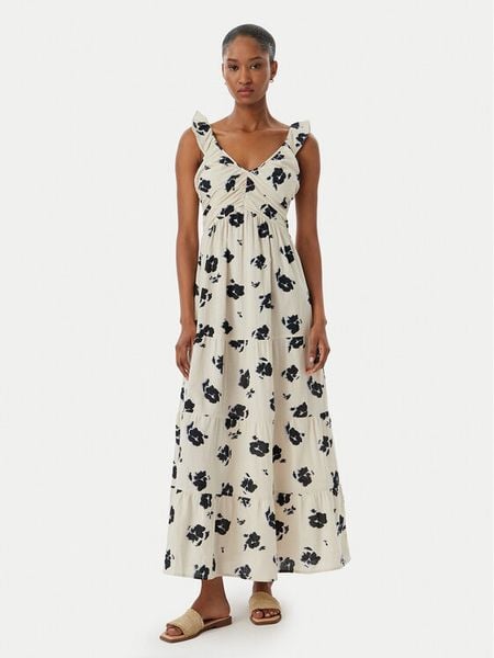 Vero Moda Sukienka letnia Dicthe 10341603 Beżowy Regular Fit. Brązowe kombinezony Vero Moda, na lato, xs, bez wzorów, z bawełny, bez kołnierzyka, bez ramiączek. Za 206,99 zł.