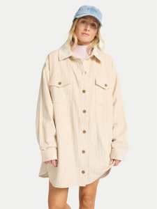 Billabong Sukienka koszulowa Winter Ocean EBJWD00149 Beżowy Boxy Fit. Brązowe kombinezony Billabong, m, bez wzorów, z bawełny, bez kołnierzyka, bez ramiączek, koszulowe. Za 439,99 zł.