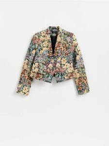 Wzorzysta marynarka - wielobarwny. Marynarki i żakiety Reserved, l, bez wzorów, z bawełny. Za 299,99 zł.