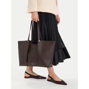 Torebka GINO ROSSI. Brązowe shopper bag Gino Rossi, bez wzorów, bez dodatków. Za 329,99 zł.