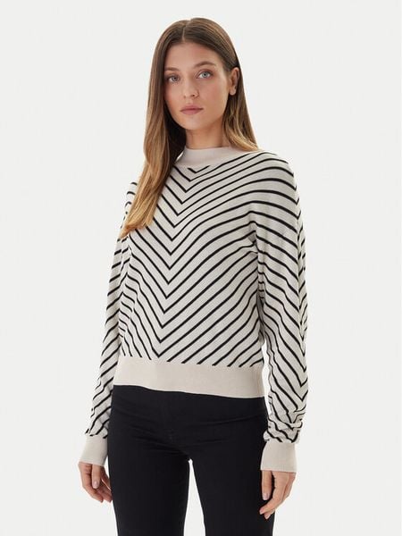 Vero Moda Sweter Capricorn 10331893 Beżowy Regular Fit. Brązowe swetry klasyczne Vero Moda, xl, z bawełny, bez kołnierzyka. Za 159,99 zł.