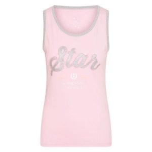 Damski tank top Imperial Riding Shimmer. Czerwone topy IMPERIAL RIDING, bez wzorów, sportowe, bez kołnierzyka, bez ramiączek. Za 140,50 zł.