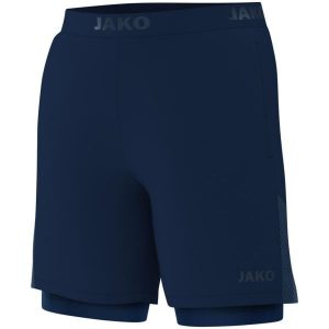 Szorty 2 w 1 Jako Power. Niebieskie szorty JAKO, bez wzorów, sportowe. Za 262,50 zł.