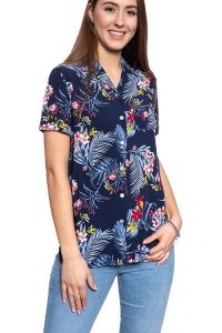 KOSZULA DAMSKA MUSTANG Edda AOP Blouse 1009460 11708. Koszule Mustang, s, bez wzorów, bez kołnierzyka, bez ramiączek. W wyprzedaży za 49,99 zł.