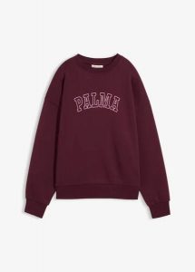 Bluza oversize z mieszanki bawełny. Czerwone bluzy bonprix, bez wzorów, z bawełny, bez kaptura. Za 109,99 zł.