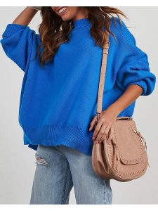 LA Angels Sweter w kolorze niebieskim rozmiar: S. Niebieskie swetry oversize LA Angels, s, bez wzorów, z bawełny, bez ramiączek. Za 171,28 zł.
