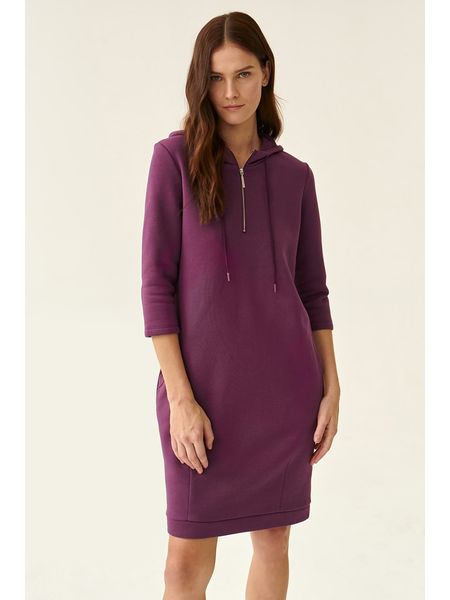 TATUUM Sukienka w kolorze fioletowym rozmiar: M. Różowe sukienki Tatuum, na co dzień, m, bez wzorów, bez kołnierzyka, bez ramiączek, mini, proste. Za 193,95 zł.