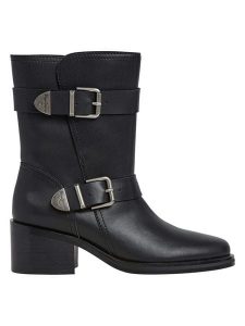 Pepe Jeans FOOTWEAR Skórzane kozaki w kolorze czarnym rozmiar: 36. Czarne kozaki Pepe Jeans FOOTWEAR, na zimę, bez wzorów, z jeansu, bez obcasa, bez zapięcia. Za 239,40 zł.