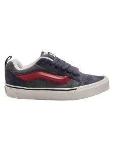 Vans Skórzane sneakersy "Knu Skool" w kolorze szaro-czerwonym rozmiar: 43. Czerwone trampki Vans, bez wzorów, bez zapięcia. Za 239,99 zł.