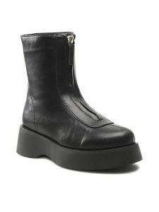 Jenny Fairy Botki HZ030201-01 Czarny. Czarne botki Jenny Fairy, bez wzorów, ze skóry, bez obcasa, na płaskiej podeszwie, bez zapięcia. Za 159,99 zł.