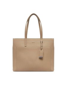 Calvin Klein Torebka Ck Must Medium Shopper W/Pocket K60K613019 Beżowy. Brązowe shopper bag Calvin Klein, bez wzorów, ze skóry, bez dodatków. Za 439,99 zł.