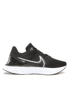 Nike React Infinity Run Flyknit 3 Buty do biegania damskie. Czarne buty sportowe Nike, bez wzorów, bez zapięcia, do biegania. Za 279,99 zł.