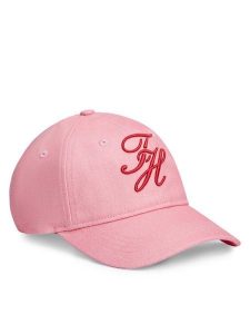 Tommy Hilfiger Czapka z daszkiem Logo Embroidery Baseball Cap AW0AW18338 Różowy. Czerwone czapki TOMMY HILFIGER, bez wzorów, z bawełny. Za 140,99 zł.