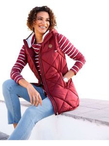 WITT WEIDEN Kamizelka pikowana w kolorze czerwonym rozmiar: 38. Czerwone kamizelki WITT WEIDEN, bez wzorów, bez kołnierzyka, bez ramiączek, bez kaptura. Za 126,45 zł.