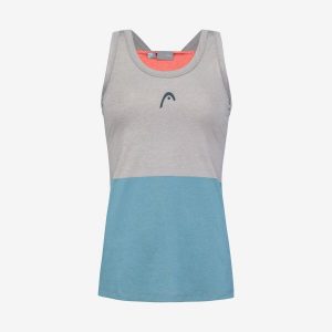 Koszulka bez rękawów damska PADEL Tech Tank Top. Niebieskie topy Head, m, bez wzorów, z materiału, bez kołnierzyka, bez ramiączek. Za 179,10 zł.