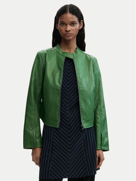 Desigual Kurtka z imitacji skóry Ariel 26SWEW09 Zielony Regular Fit. Zielone kurtki Desigual, xl, bez wzorów, ze skóry, bez kaptura. Za 509,99 zł.