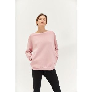 Bluza do jogi Moonholi Cozy AF Oversize Sweatshirt z bawełnianej dzianiny. Czerwone bluzy MOONHOLI, l, bez wzorów, z bawełny, bez kaptura. Za 322,00 zł.