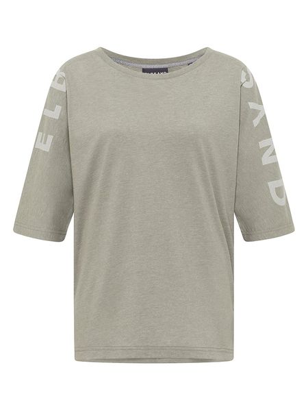 ELBSAND Koszulka "Innke" w kolorze beżowym rozmiar: XL. Brązowe bluzki ELBSAND, xl, bez wzorów, z bawełny, bez kołnierzyka, bez ramiączek. Za 82,83 zł.