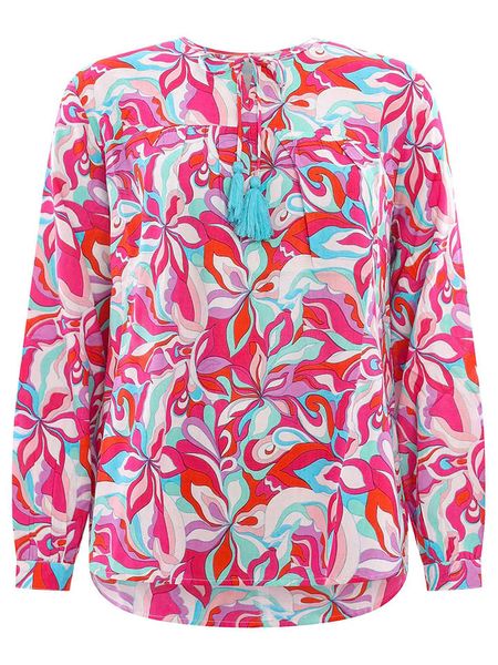 Zwillingsherz Bluzka ze wzorem rozmiar: L/XL. Bluzki Zwillingsherz, l, bez wzorów, z wiskozy, bez kołnierzyka, bez ramiączek. Za 148,96 zł.